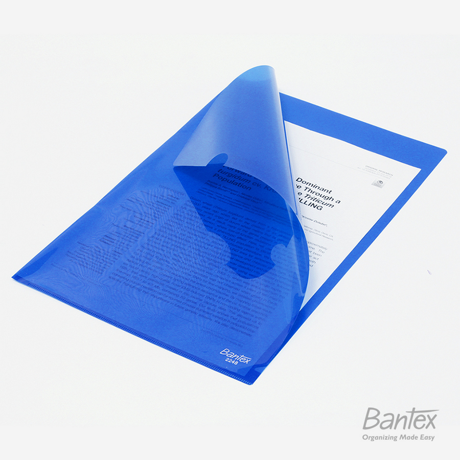Stopmap Plastik Bantex L Folder Ukuran Folio Size / 0,15 mm - samping